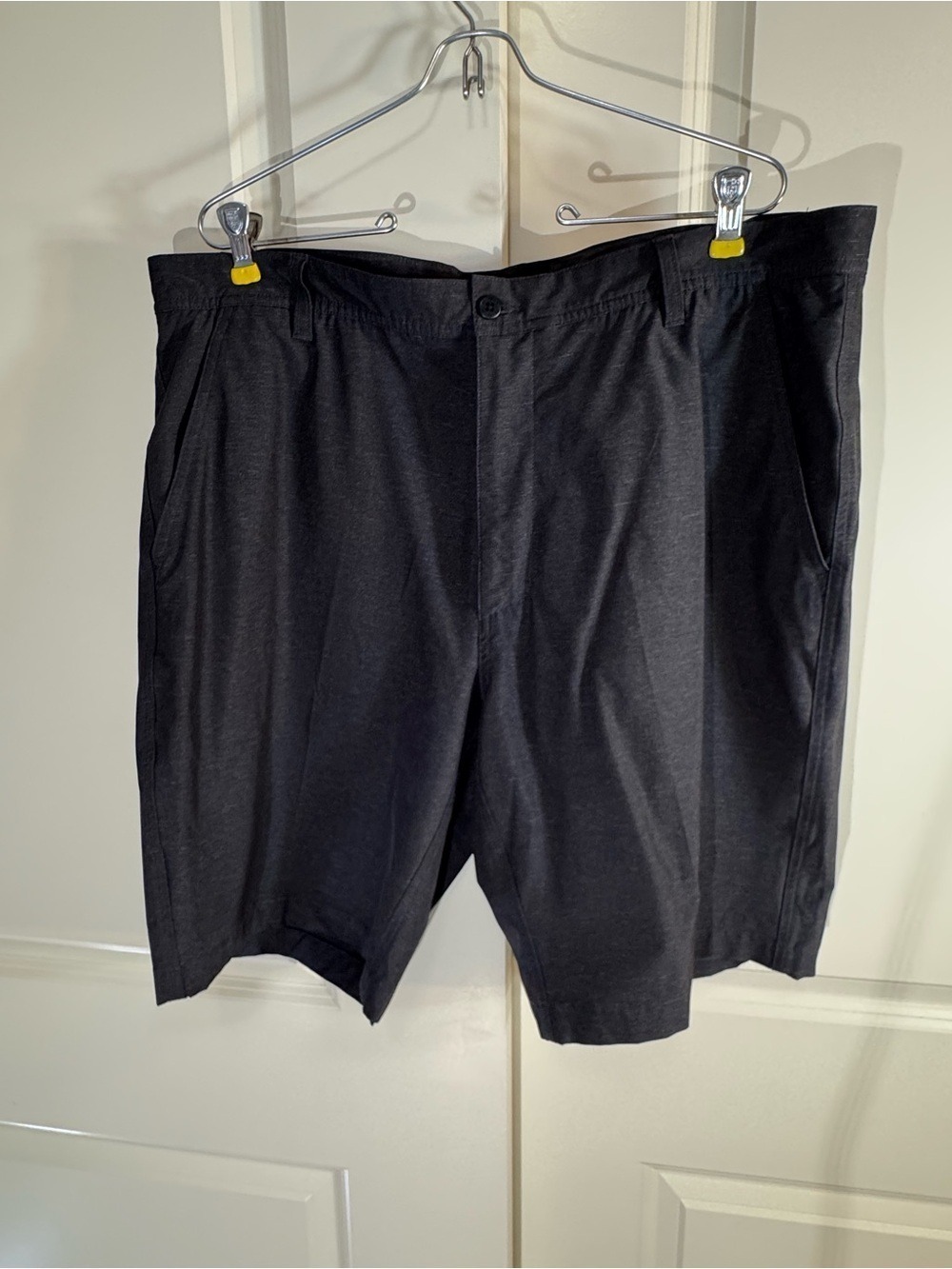 FootJoy Charcoal Gray Micro Stripe Flat-Front Golf Shorts